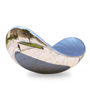 High quality polished abstract life size metal stainless steel sculptures for sale