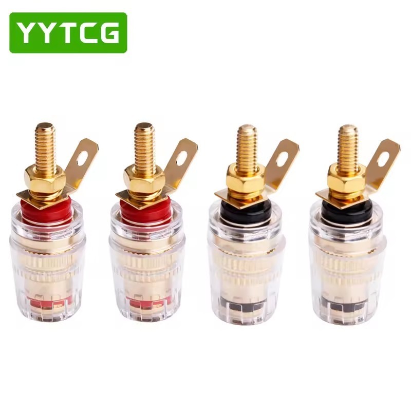 4mm Banana Plug Socket Connector Binding Post for Amplifier Speaker Terminal Connector Audio Video Cable Plugs & Adapter