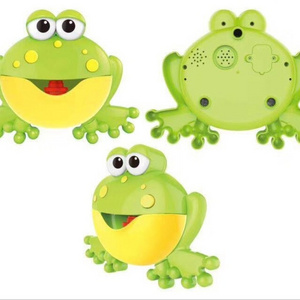 Bubble blower cute frog bubble machine bubble bath toy with 12 music for kids