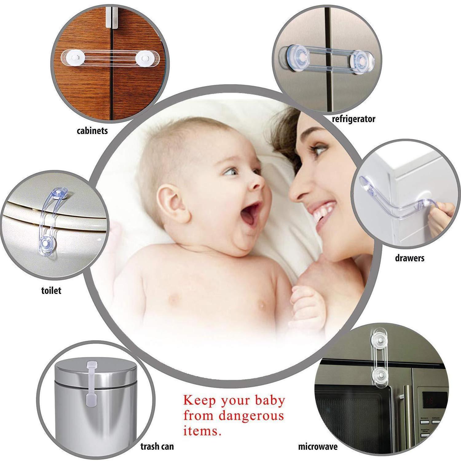 Baby safety proof plastic self adhesive magnetic drawer locks child cabinet lock