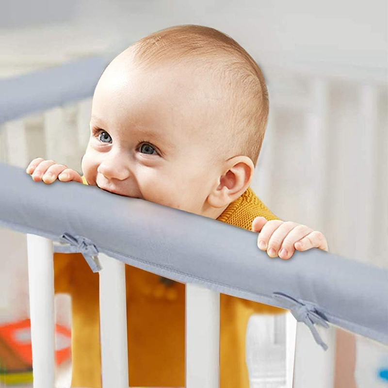 New 3PK Cotton or Minky Dot Soft Crib Rail Cover Set Bumper Cover for Standard Cribs-Baby's Bedding