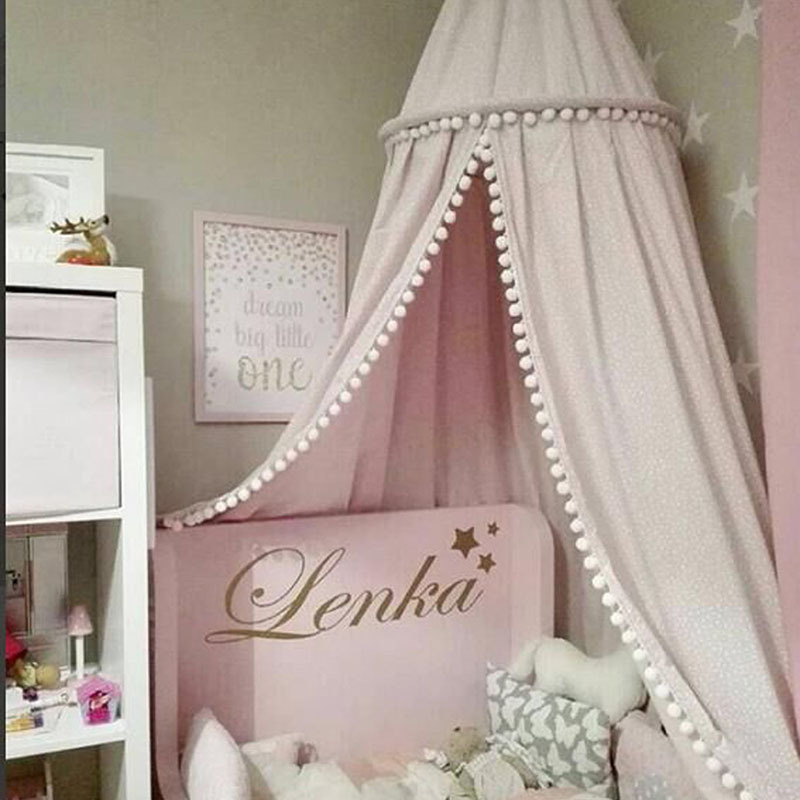 Baby girl room decor kids decorate holder metal mosquito net baby bed canopy