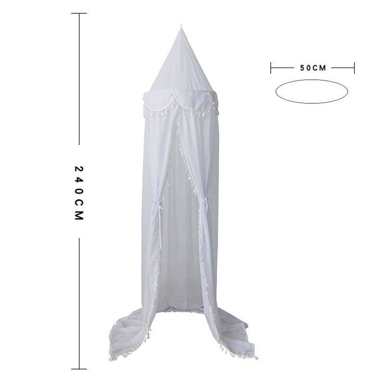 New luxurious foldable round hoop curtain sleeping canopy mosquito net for king bed &  fit crib