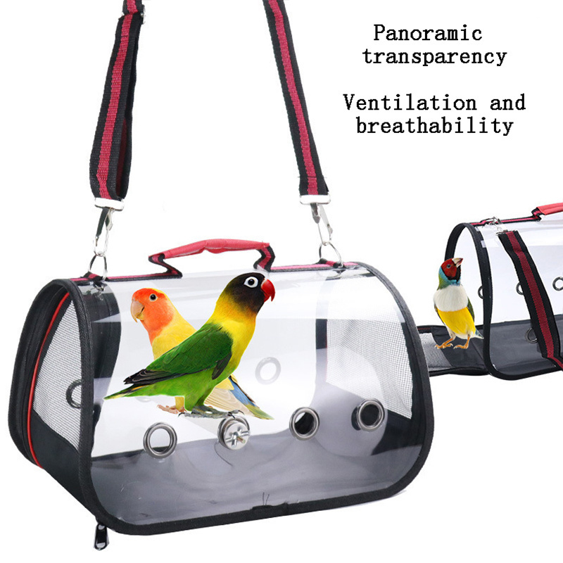 Breathable portable sling shoulder bag travel tote bags bird parrot pet carrier bag