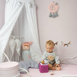 Baby girl room decor kids decorate holder metal mosquito net baby bed canopy