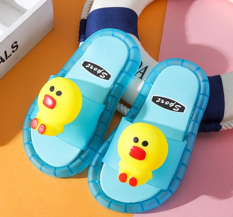 New Custom summer beach cartoon home glowing shoes led flip flop shoes pvcthick bottom anti slip baby slippers