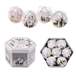 Factory custom painted christmas balls souvenir in gift box foam christmas ball & tree ornaments