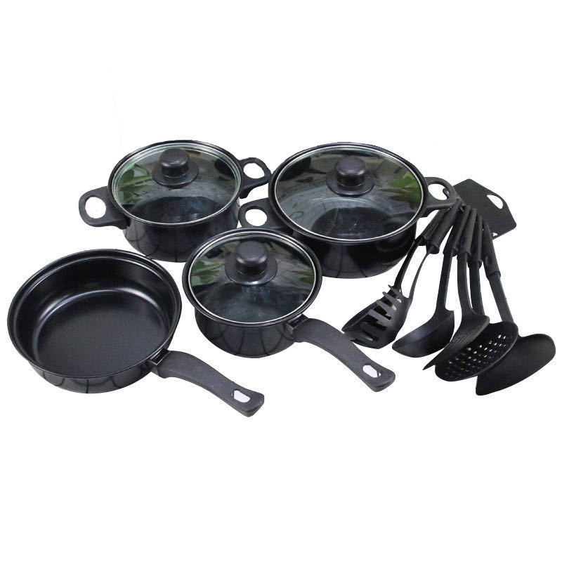 Hot Sale Kitchen 13Pcs Non Stick Sets Gift Box Sales Metals Cooking Pot Set Non-stick Cookware