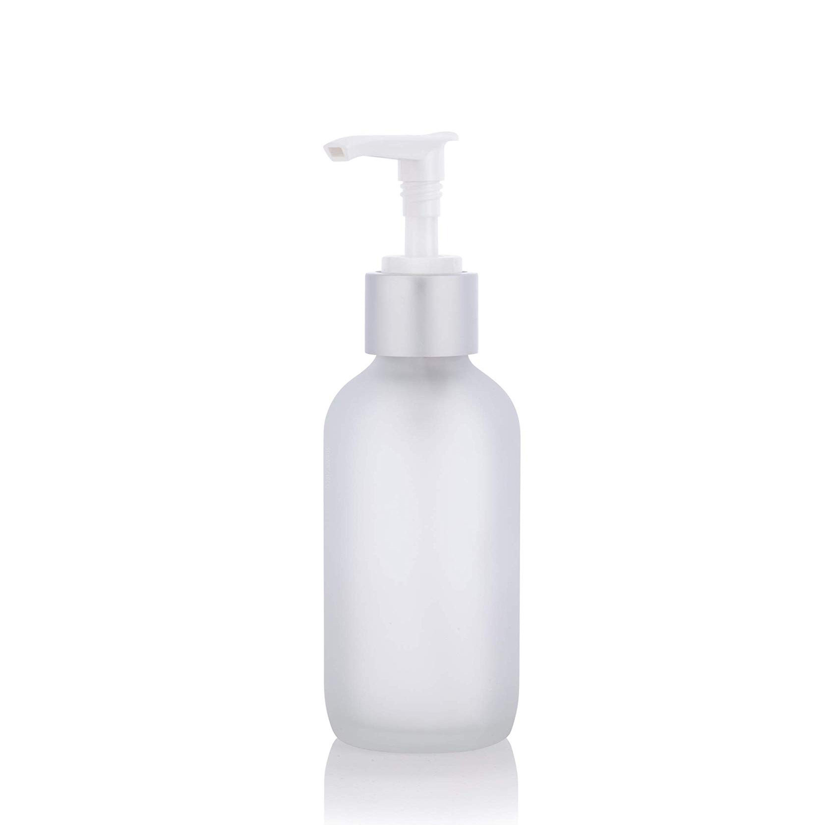 150 ml silver bottle with black lotion pump top (24 mm)  For Cosmetic Bottle