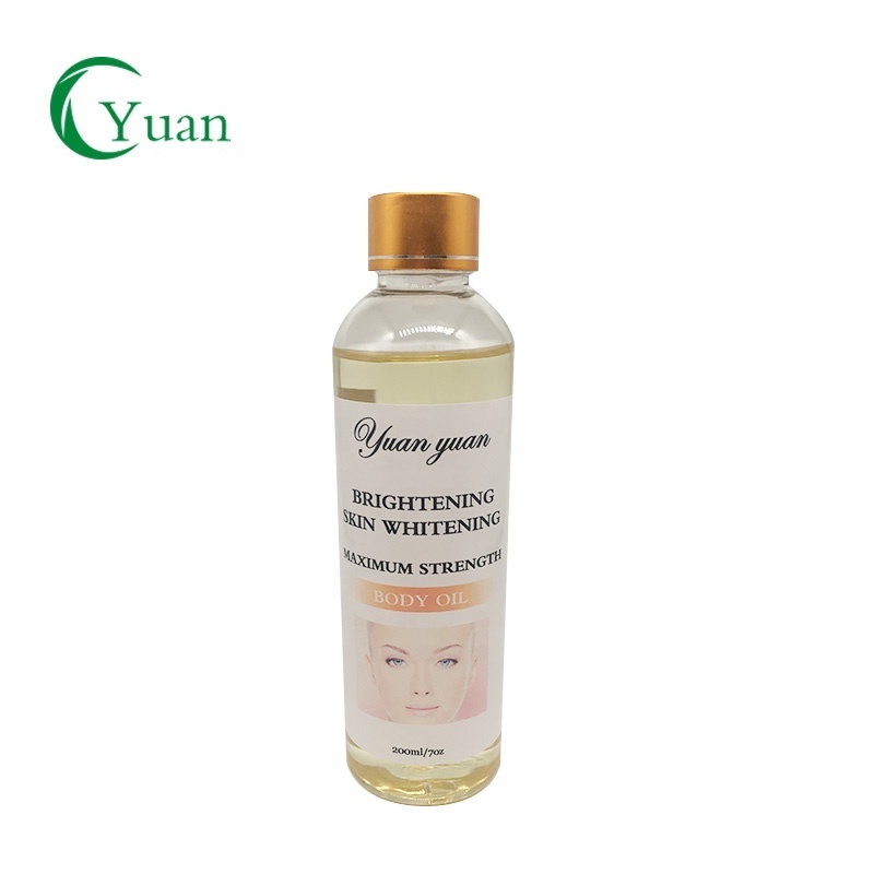 Private label Maximum strength brightening skin whitening body oil