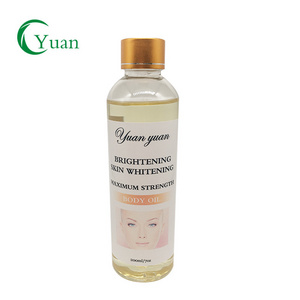 Private label Maximum strength brightening skin whitening body oil