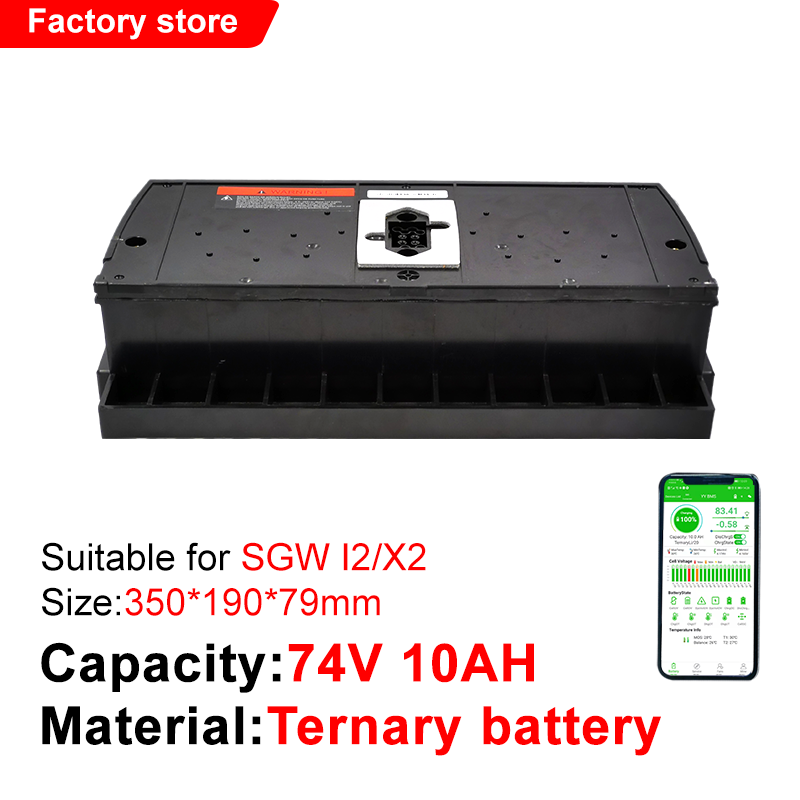 Segway Replacement Battery Doubles Your Range 73.6V 6.4Ah 74V 10AH 74V 12AH Repair SGW Battery LifePo4 Lithium Ion for I2 X2