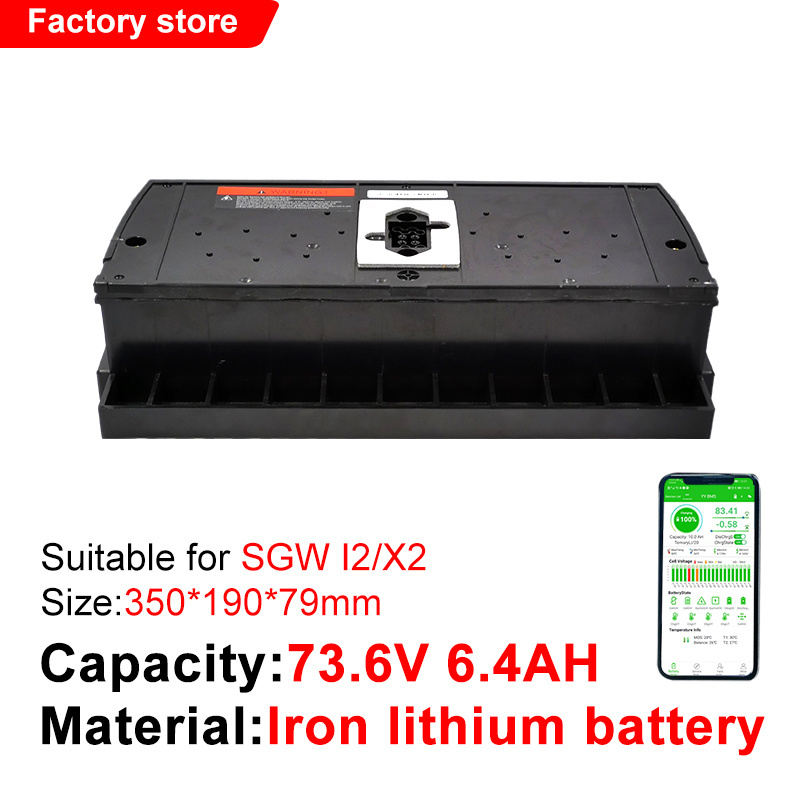 Segway Replacement Battery Doubles Your Range 73.6V 6.4Ah 74V 10AH 74V 12AH Repair SGW Battery LifePo4 Lithium Ion for I2 X2