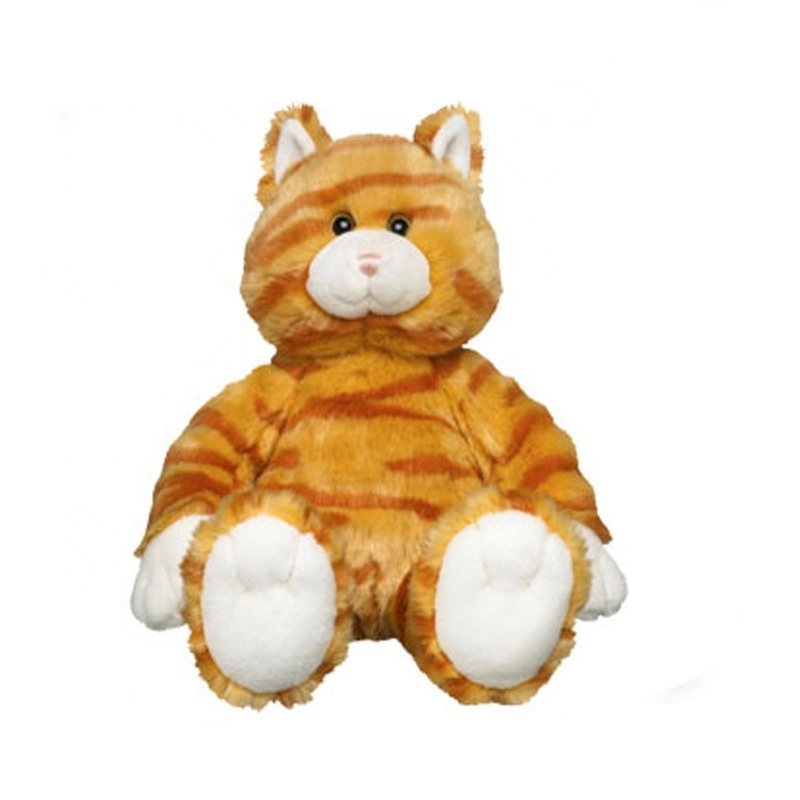 Wholesale plush fat baby doll cat stuffed big eye toy cute cat colored animal doll plush toys