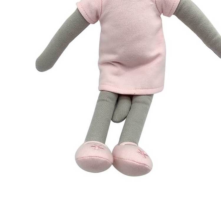 Wholesale plush mouse rabbit dolls hand made organic cotton materials doll animal toy custom plush dolls made in China