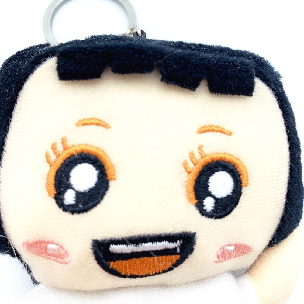 OEM Customized small size custom plush toy keychain stuffed girl doll soft plush baby toy cute keychains