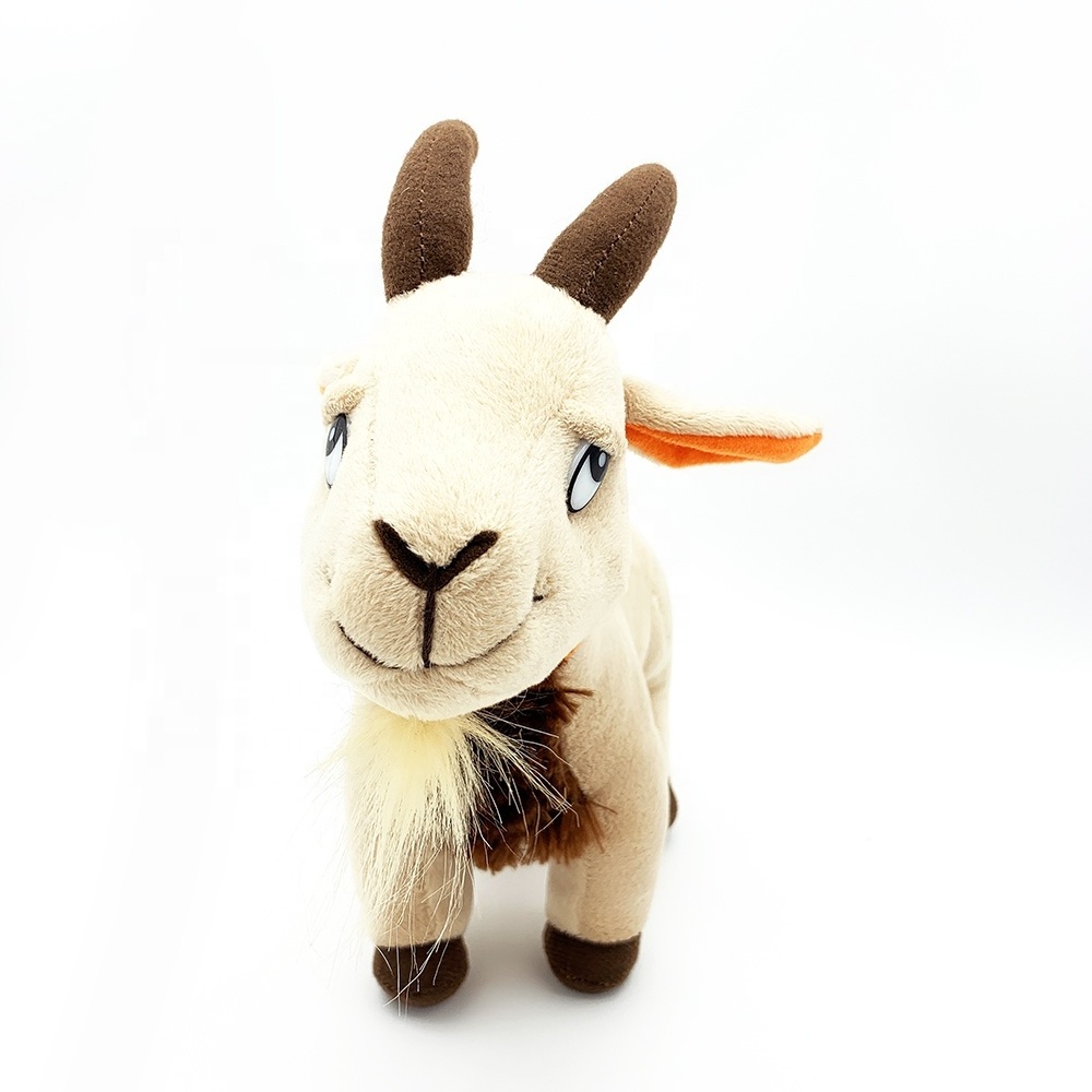 Customized plush goat toy soft plush singing goat toy cute stuffed goat animal toy with music box