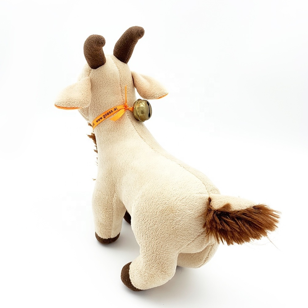 Customized plush goat toy soft plush singing goat toy cute stuffed goat animal toy with music box