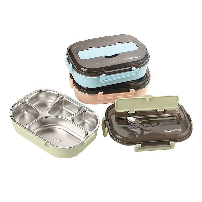 High Capacity Eco Sealed Food Container 304 Stainless Steel Office Lunch Box Kids School Bento Box