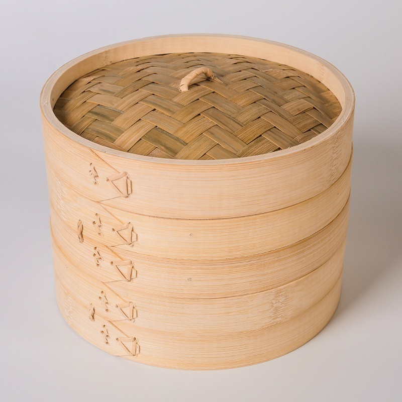 Baoxin China Steamer for Cooking Dumpling Cooking Rice & Vegetable Steamer Pot Bamboo Steamer Basket