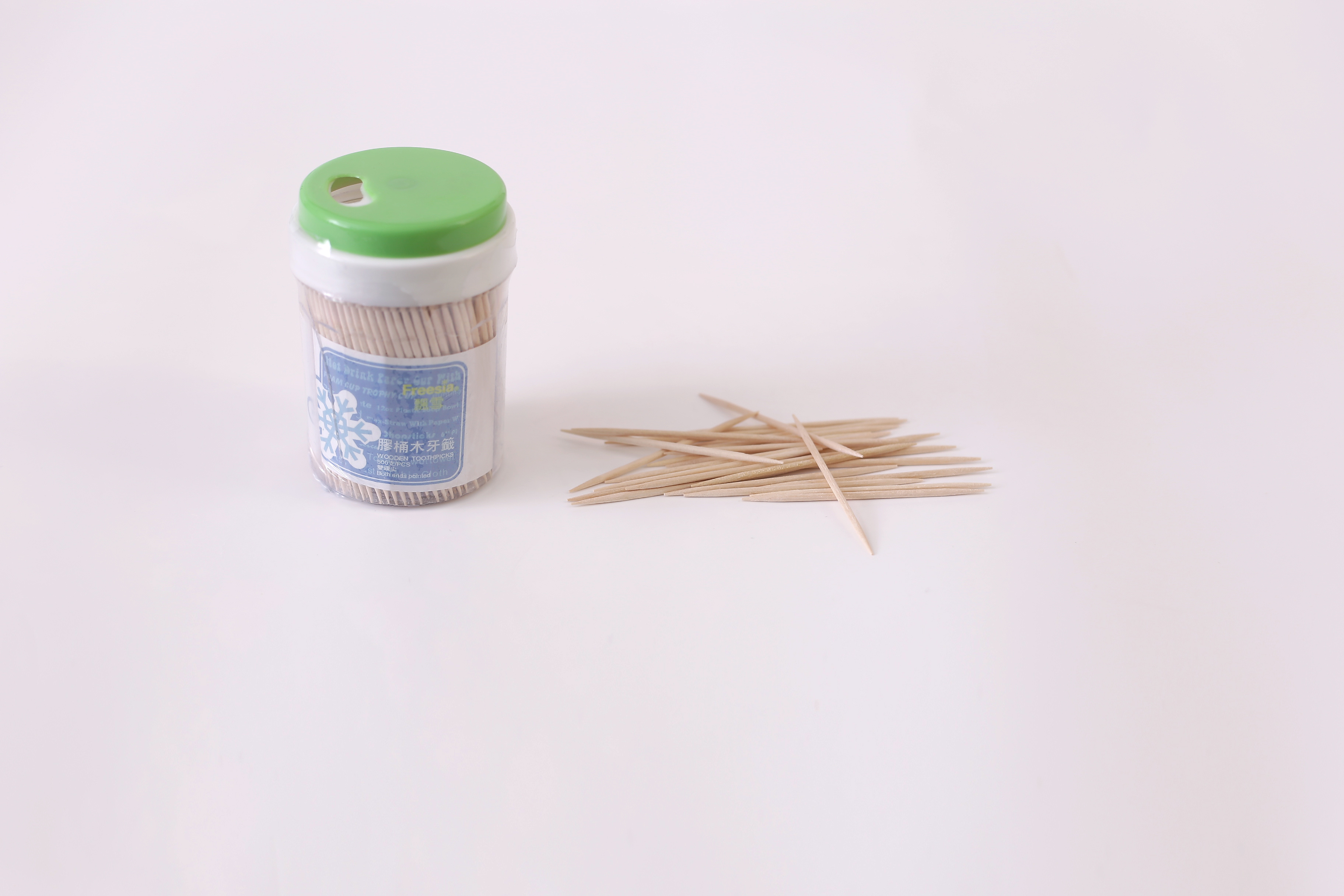 Baoxin Bamboo Custom Logo Natural Disposable Wood Mini Party Toothpicks Fruit Cocktail Picks