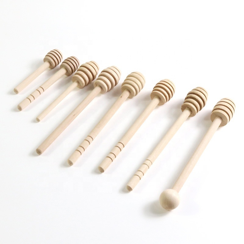 Baoxin Wooden Honey Mixing Stirrer Comb Stick Honey Spoon Collecting Dispensing Drizzling Honey Dipper Sticks