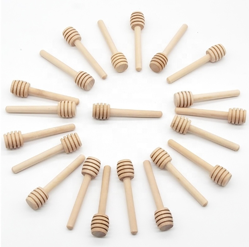 Baoxin Wooden Honey Mixing Stirrer Comb Stick Honey Spoon Collecting Dispensing Drizzling Honey Dipper Sticks