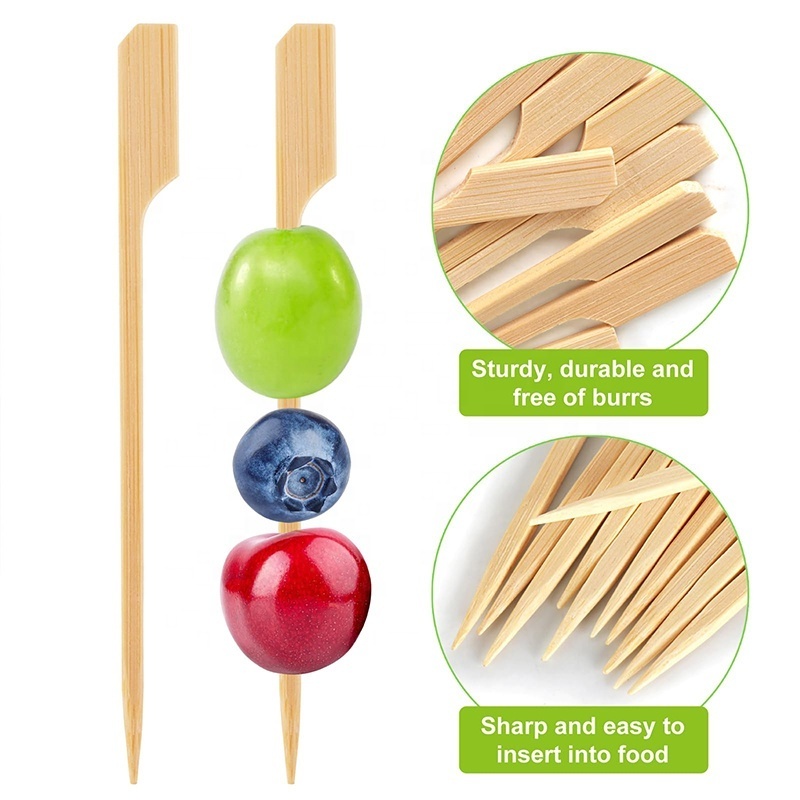 Baoxin for Appetizers Fruit Kabobs Sandwiches Cocktail Party Finger Food Sticks Mini Bamboo Paddle Skewers