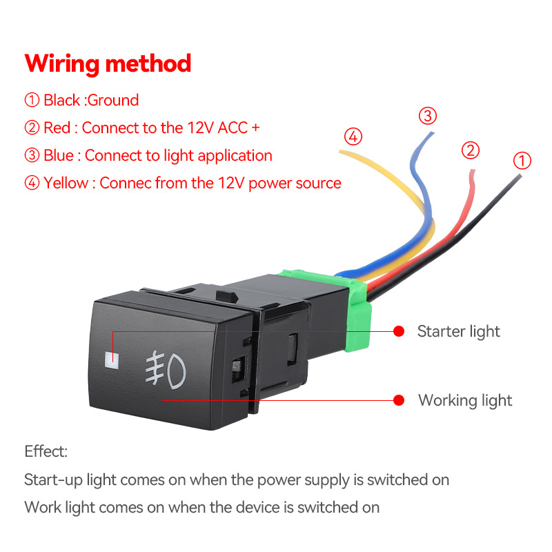 Youliang New Arrival Dual Fog Rocker Switch For Car Lamp Switch Car 12V Fog Light Switch