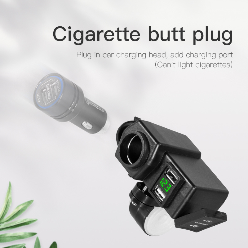 New Design 12V Power Socket Charger Usb Cigarette Lighter For Motorcycle