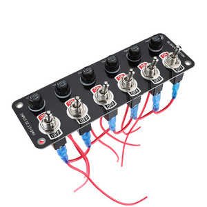 Wholesale 6 Gang Switch Panel Marine For Cars Trucks Boats ATV UTV SUV ON/OFF With Fuse Toggle Switch Panel 12v