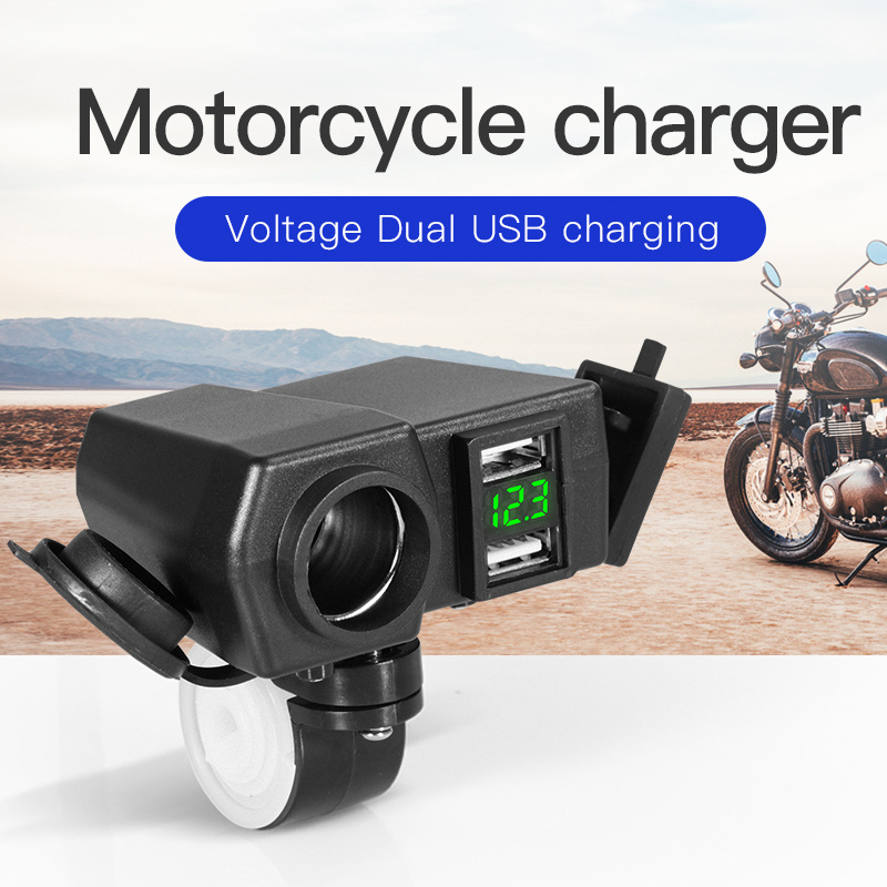 New Design 12V Power Socket Charger Usb Cigarette Lighter For Motorcycle