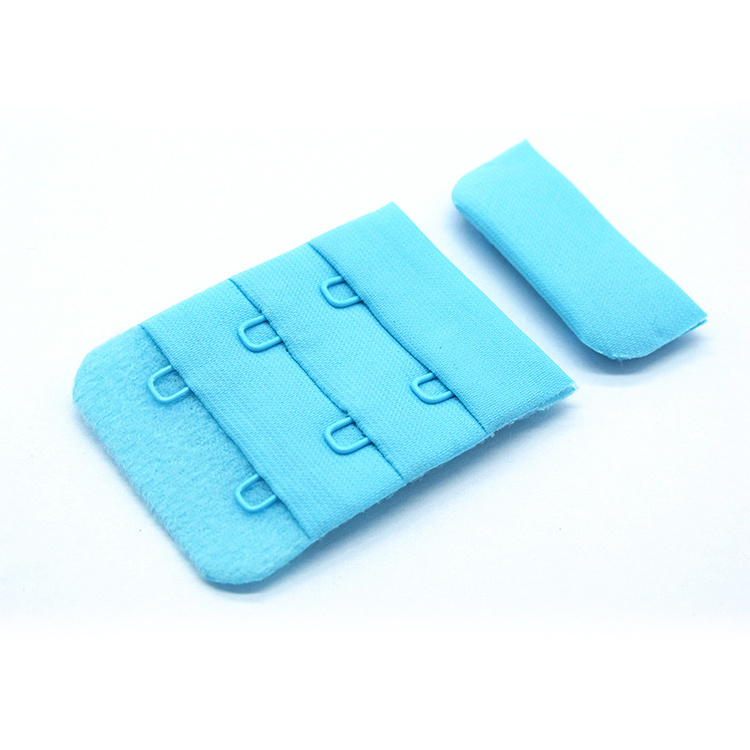 Blue Color Nylon & Polyester Material Fabric Underwear Accessories Square Eyes Bra Hook and Eye Tape Bra Extender