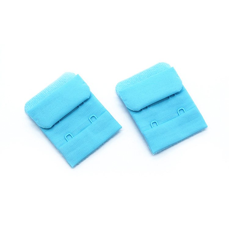 Blue Color Nylon & Polyester Material Fabric Underwear Accessories Square Eyes Bra Hook and Eye Tape Bra Extender