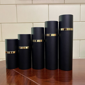 15g 30g 50g 50ml 80ml 120ml airless black and gold luxury cosmetic packaging