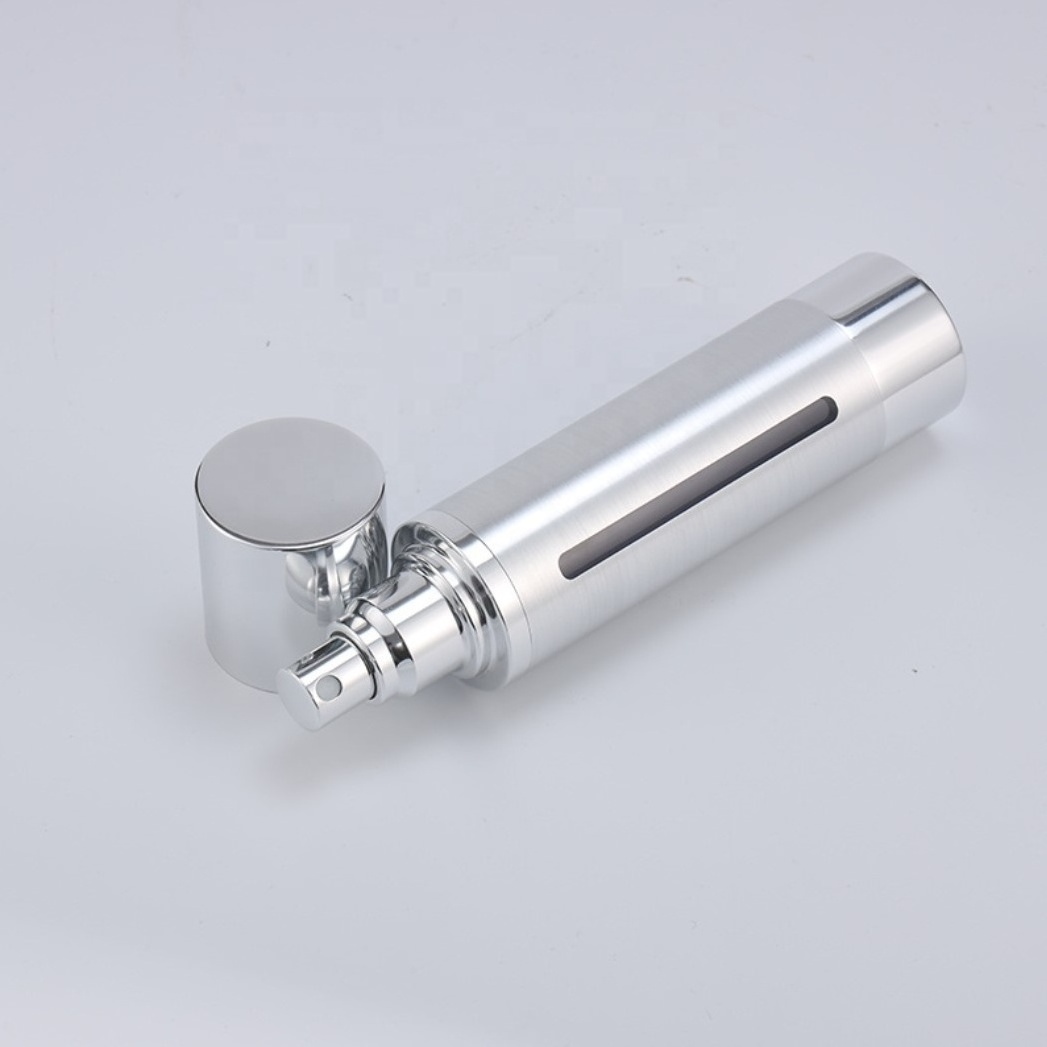 30ml 50ml 80ml 100ml aluminum silver gold vacuum container cosmetic airless pump bottle