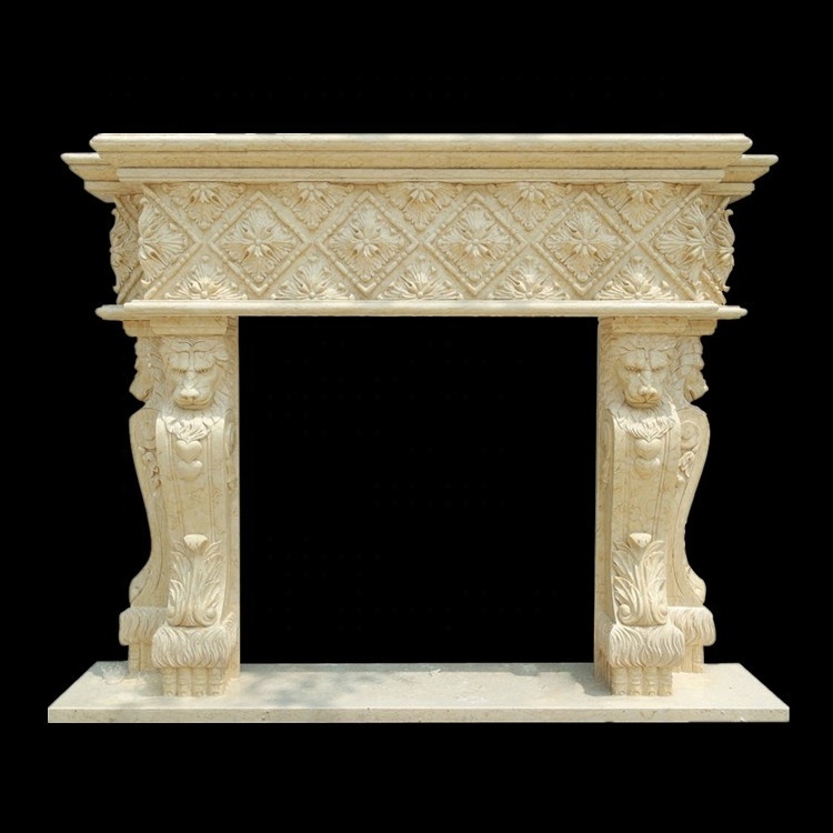 Hot selling marble fireplace hearths Double Layer Fireplace