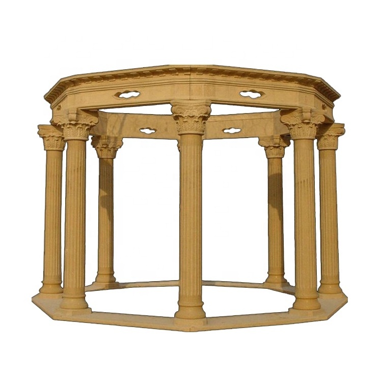 China supplier custom outdoor modern gazebo hot sale outdoor large marble gazebos marble gazebo wedding decorations with column