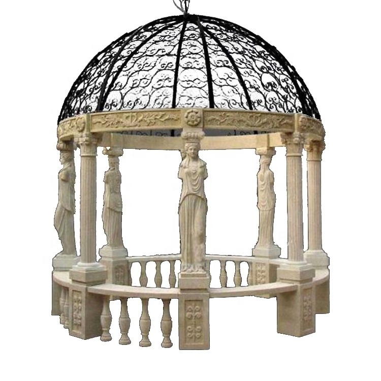 China supplier custom outdoor modern gazebo hot sale outdoor large marble gazebos marble gazebo wedding decorations with column