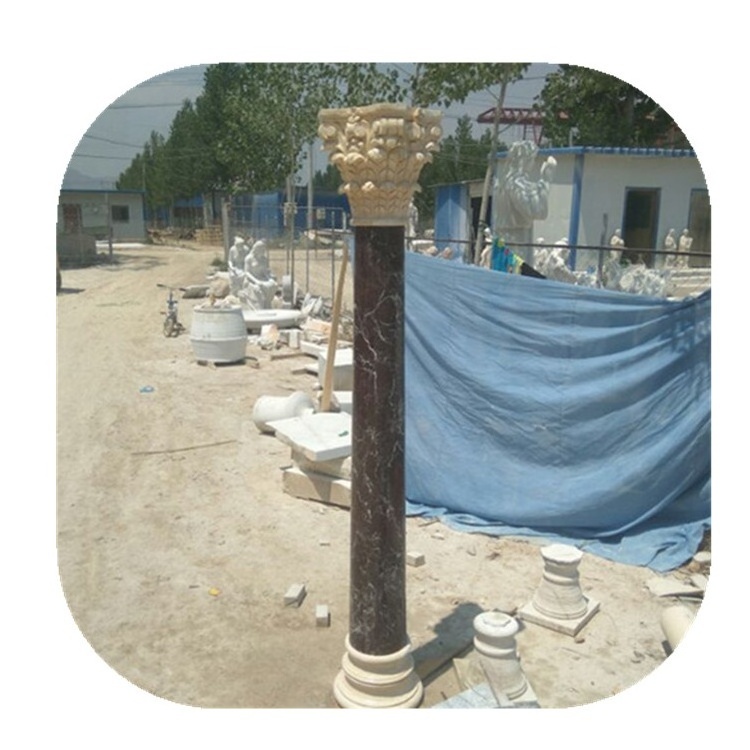 Balustrade and stone columns marble stone square column marble temple pillar tall marble pillar stand stone precast columns