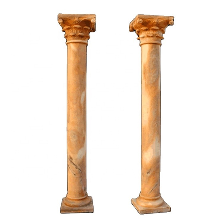 Natural solid marble pillars marble lady columns customized different types roman marble pillars