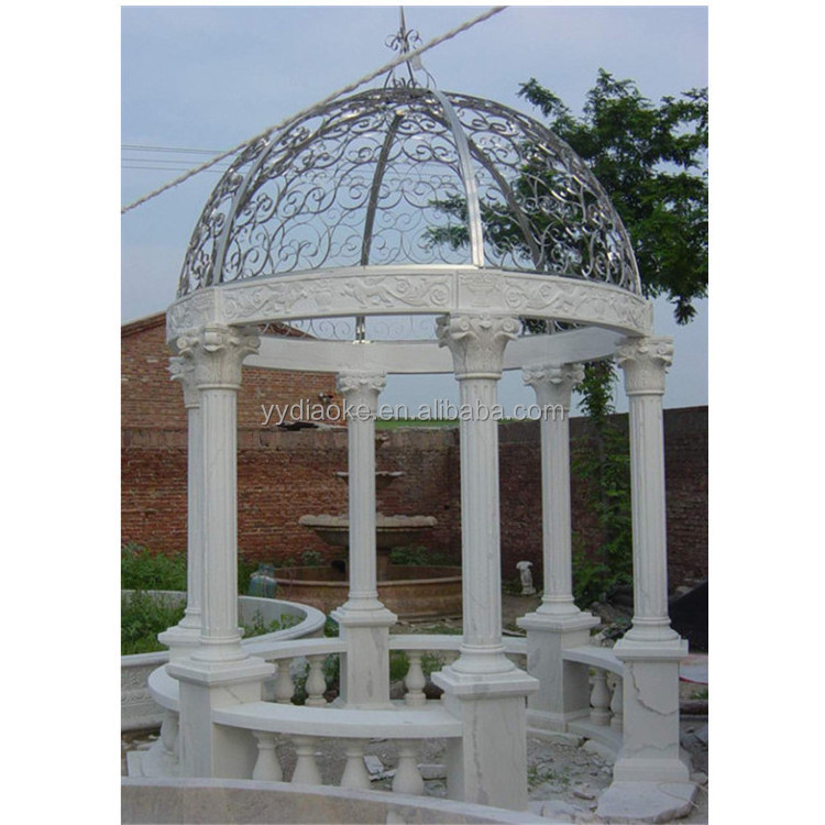 Customized stone gazebo 3x4 pop up gazebo marble made hand carved garden roman stone gazebo