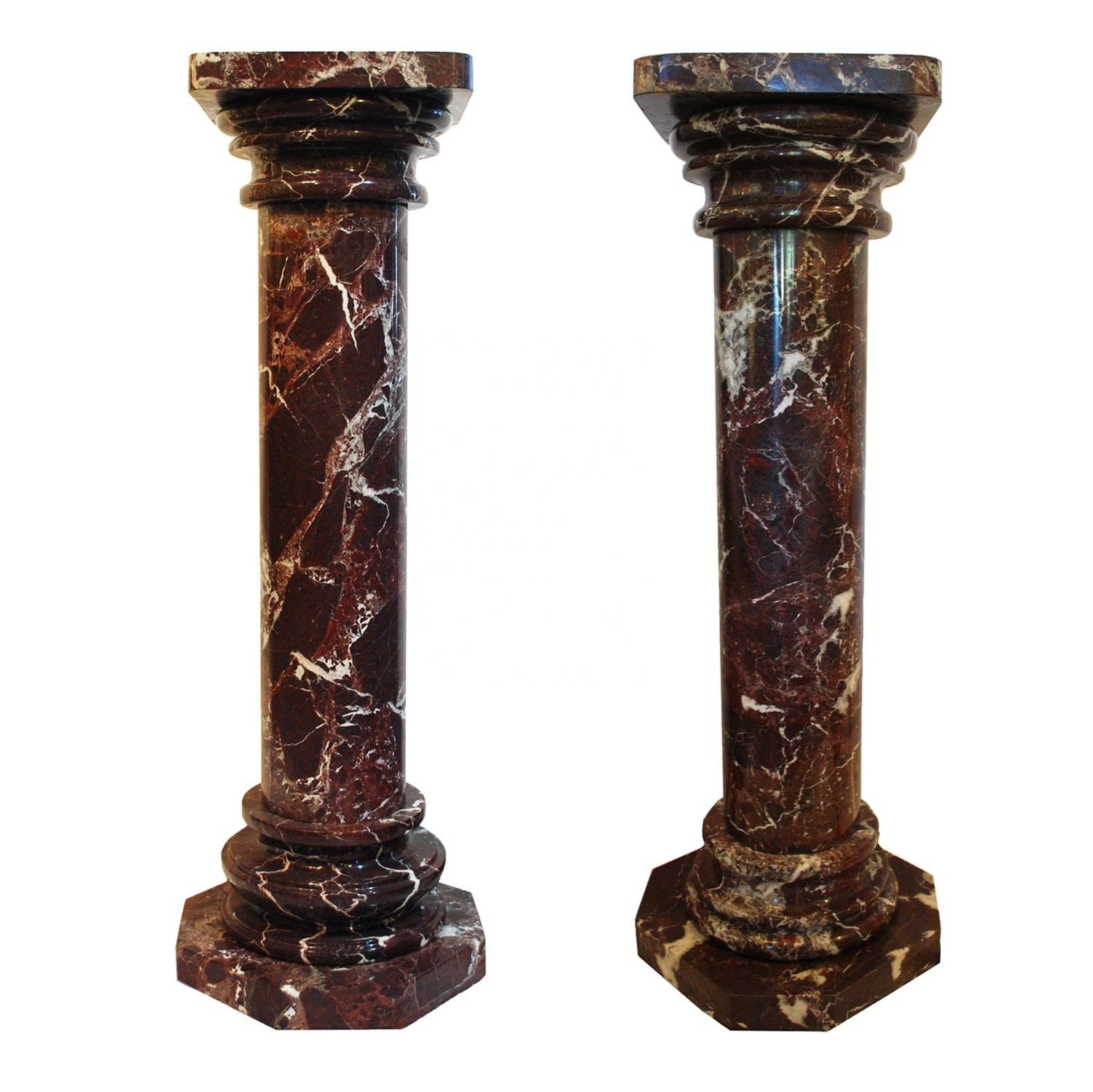 Balustrade and stone columns marble stone square column marble temple pillar tall marble pillar stand stone precast columns