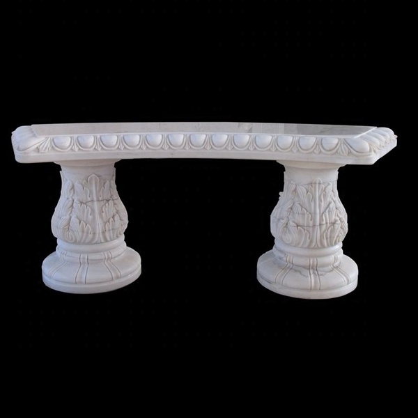 Outside Hunan white stone marble garden bench granite benches for cemetery granite bench tombstone