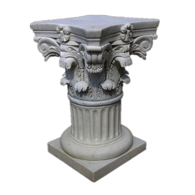 Natural solid marble pillars marble lady columns customized different types roman marble pillars