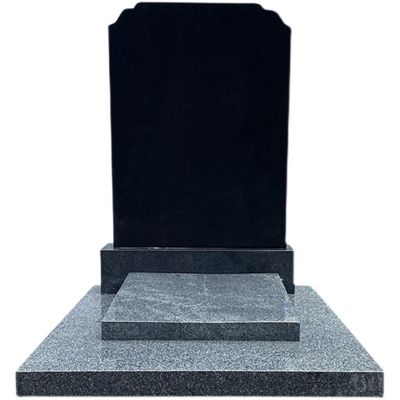 Monument headstone with vase headstones for children dark gray granite headstone