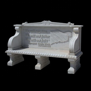 Outside Hunan white stone marble garden bench granite benches for cemetery granite bench tombstone