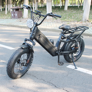 Full suspension Ebike 1000w step through fat tire 20 inch retro style cruiser ebike electric bicycle bike