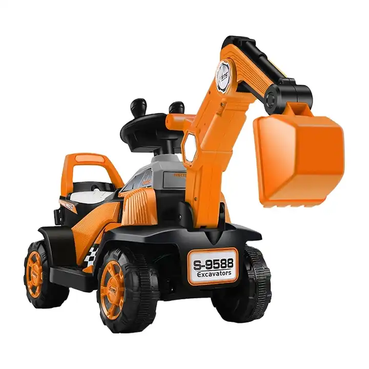 Hot popular ride on toy excavator for kids ride on tractor electric 12V/24V ride-on cars big excavator car Removable Digger