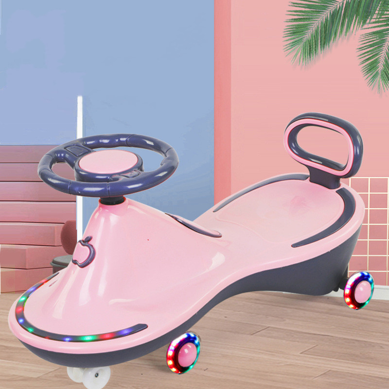 China Factory Sale Children's twist car universal wheel anti-rollover 1year-old baby adult can sit toy Niuniu swing slippery car